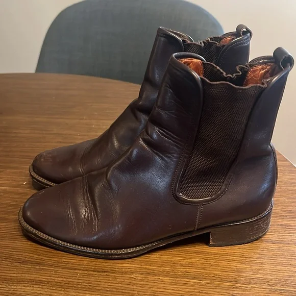 Coach Brown Leather Ankle Boots - Picture 4 of 9